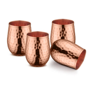 Premium Rose Gold Copper Water Glass Eco-Friendly Artisanal Metal <b>Drinkware</b> for Home Office & Luxury Gifting Sustainable Home - Product Image 2