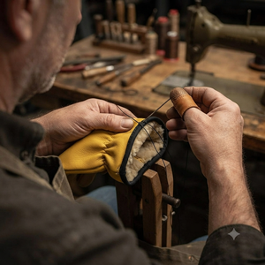 Gants de sécurité en cuir jaune avec manchette élastique, antistatiques, respirants, flexibles, résistants à l'abrasion, antidérapants et résistants à la chaleur - Product Image 6