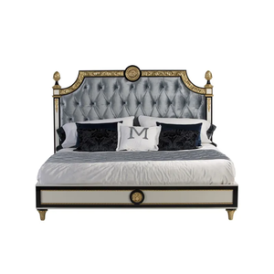 Juego de Dormitorio de Madera de Caoba Sólida de Lujo con Envío Gratuito, Cabecera Tapizada, Muebles de Dormitorio Elegantes Hechos en Indonesia con Garantía - Product Image 4