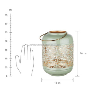 Farol de viento de hierro forjado, soporte de pie para decoración del hogar, estilo europeo, venta al por mayor - Product Image 6