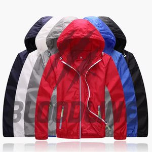 Chaqueta de Exterior para Hombre, Negra, Cortavientos, de Manga Larga, con Capucha, para Primavera - Product Image 3