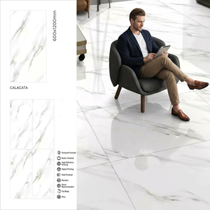 24x48 Calacata Pearl Glossy 60x120 Esmaltado Pulido 600x1200mm Porcelana 2x4 Piso Cerámica Azulejos vitrificados Uso en interiores y exteriores - Product Image 6