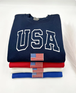 Sudadera Vintage con Cuello Redondo y Bandera de EE. UU., Sudadera Retro Americana Extra Grande, 4 Colores, Ropa Urbana Unisex - Product Image 6