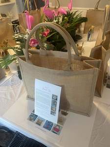 Sac de pique-nique en toile de jute naturelle, grande capacité, écologique, sac de transport multifonctionnel - Product Image 5