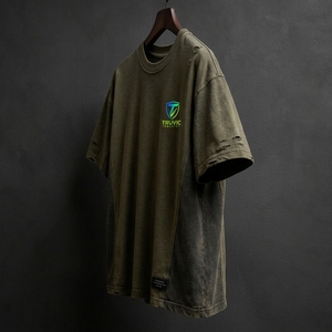 T-shirt pour homme en coton doux, effet délavé, coupe décontractée, respirant, style streetwear - Product Image 3