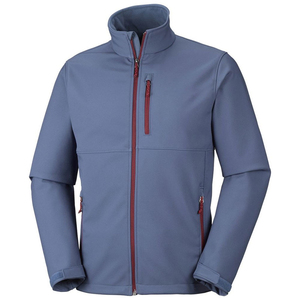 Veste Softshell Homme OEM Coupe-Vent à Capuche Entièrement Zippée Imperméable en Toile Polyester Teinte Unie – Vente en Gros - Product Image 1
