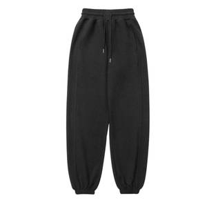 Pantalon de jogging décontracté pour homme en coton noir avec cordon de serrage, taille élastique, léger, respirant, poches latérales, idéal pour le printemps - Product Image 5