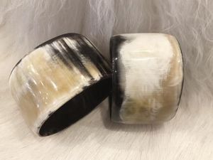 Handcrafted Buffalo Horn Cuff <b>Bracelet</b> Elegant Natural Jewelry Piece With Comfortable Open Cuff Design - Product Image 2