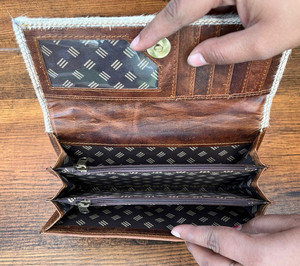 กระเป๋าคลัทช์หนังวัวแท้จากดีไซเนอร์สินค้าใหม่กระเป๋าสตางค์หนังสีดำเปิดปิดเป็นของขวัญสำหรับผู้หญิง - Product Image 6