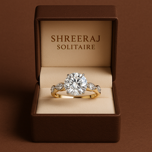 Anillo de Diamante Cultivado en Laboratorio Gia Igi Cvd HPHT de 2 Quilates, Oro Sólido de 10K, 14K, 18K, Oro Blanco, Anillo de Compromiso y Boda para Mujer - Product Image 4