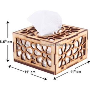 Boîte à mouchoirs en bois moderne, finition peinte élégante, boîte à mouchoirs durable pour la maison, le bureau, la réception, la décoration - Product Image 4
