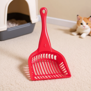 Paletta per lettiera per gatti in plastica con manico, colori assortiti, portatile per una facile pulizia - Product Image 3