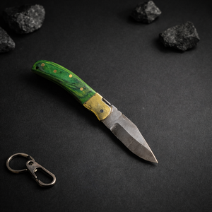 Mini Navaja Plegable de Acero Inoxidable con Llavero, Hoja Hecha a Mano, Mango de Madera, 4 Pulgadas, Pequeña Navaja EDC, Artículo de Regalo, Precio al por Mayor - Product Image 4