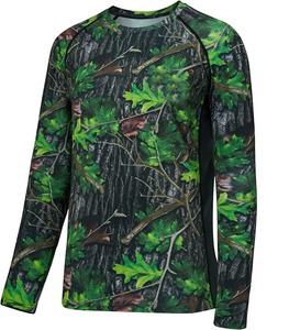 Chemise de protection anti-UV pour homme à manches longues, camouflage, séchage rapide, respirante, pour activités de plein air, imprimé par transfert thermique sur le devant - Product Image 1