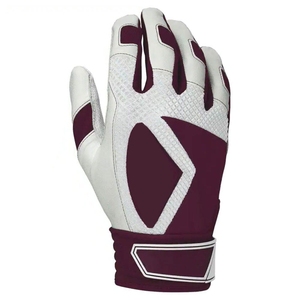 Guantes de Bateo de Béisbol Duraderos y Ligeros con Cierre de Gancho y Bucle, Cuero PU, Cuero Genuino, Soporte de Muñeca Ecológico para Adultos - Product Image 1