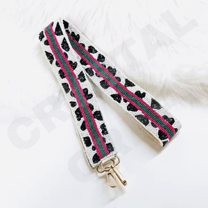 Champagne Problems Pink Webbing <b>Strap</b> with White Raised Text Fashionable Trendy Bag Accessory - Product Image 6