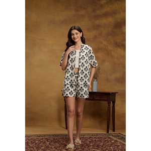 ชุดกางเกงขาสั้นป๊อปปี้เพลย์สำหรับผู้หญิง ชุดนอนที่สวมใส่สบาย - Product Image 1