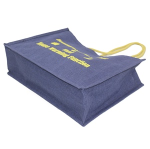 EcoFriendly Customized Logo Printing Blue Color Jute Promotional Tote <b>Bag</b> Best Quality with Inner Lamination Directly From India - Product Image 6
