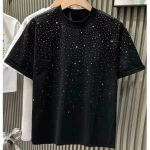 T-shirt personnalisé pour homme, respirant, écologique, imprimé en sérigraphie, col rond, manches courtes, coton uni, haute qualité, vente en gros - Product Image 2