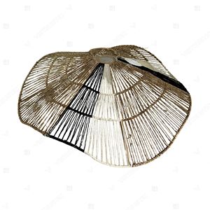 Abat-jour suspendu en jute ondulé, lampe en corde tressée à la main, abat-jour de plafond, décoration intérieure bohème, éclairage - Product Image 5