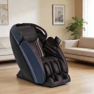 Fauteuil de massage 4D avec airbags pour genoux et mollets, points d'acupression, relaxation, rail SL de 131 cm, grattage profond des pieds et rouleau excentrique - Product Image 2