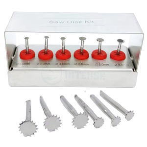 Kit Profesional de 6 Discos de Sierra Dentales Manuales de Acero Inoxidable para Cirugía de Implantes, Herramientas de Corte de Precisión, Duraderas y Quirúrgicas - Product Image 1