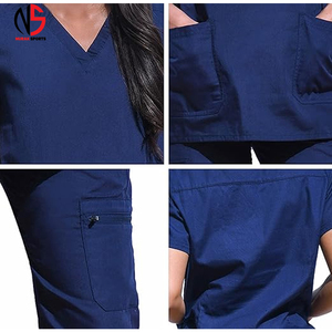 Tenues de Travail – Ensembles d'Uniformes d'Infirmières d'Hôpital à Manches Courtes et Col en V avec Logo Personnalisé chez NURAK 2026 - Product Image 6