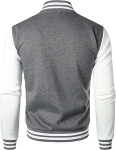 Chaqueta Varsity de Lana Color Rosa Claro, con Botones, de Alta Calidad, Estilo Béisbol, Deportiva, Otoñal, Reversible, de Secado Rápido - Product Image 2