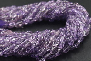 AAA + Brasil Amatista natural Cuentas de forma ovalada Lisa Cuentas de piedras preciosas de 3x5mm - Product Image 2