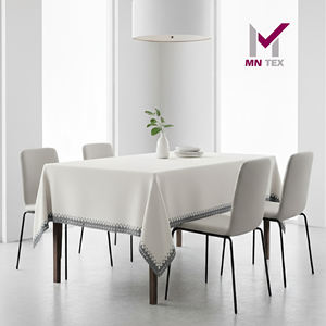 Mantel de mesa con estampado lavable, poliéster 100% algodón, fabricantes, Hotel, restaurante, rectangular, hogar, banquete Industrial, barato, venta al por mayor - Product Image 1