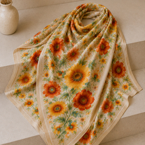 Elegant Floral Printed Women Hijab Scarf Soft Viscose Shawl Lightweight Fashion Long <b>Head</b> Cover <b>Wrap</b> Scarf - Product Image 6