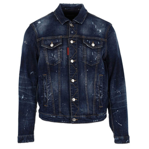 Fashionable Unisex High Quality <b>Custom</b> <b>Denim</b> <b>Jacket</b> with Stand Collar and Patchwork Design Hot Selling Winter Waterproof <b>Jacket</b> - Product Image 1
