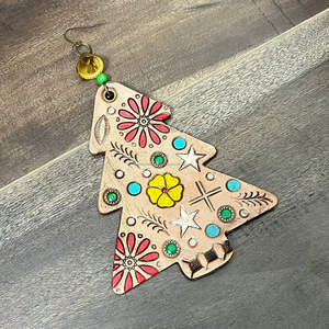 เครื่องประดับต้นคริสต์มาสหนังวัวแท้แบบตะวันตกที่แขวนของตกแต่งต้นคริสต์มาสทำจากหนังวัวแท้ - Product Image 5