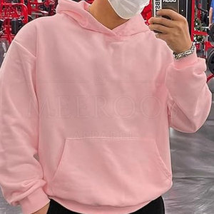 เสื้อฮู้ดดี้ทรงบ็อกซี่คุณภาพสูงสำหรับผู้ชาย ทรงโอเวอร์ไซส์ สไตล์สตรีทแวร์ เหมาะสำหรับการพิมพ์ลาย  รับสกรีนโลโก้ เสื้อฮู้ดดี้ทรงบ็อกซี่เนื้อผ้าหนาสำหรับผู้ชาย - Product Image 3