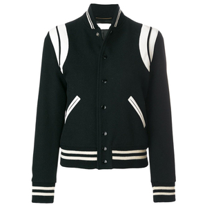 Chaquetas de Béisbol Varsity Personalizadas para Mujer, Ropa de Calle Invernal, Algodón Transpirable, Tejido Liso Teñido, Resistente al Viento, Ecológico - Product Image 3