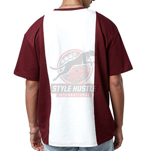 Camiseta de manga corta de alta calidad 100% algodón para hombre, talla grande, corte holgado, con logo personalizado impreso. - Product Image 3