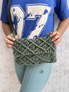 Bolsas de paja de playa de verano de ganchillo bohemio hecho a mano nuevo diseñador mujeres hombro Sling Bag mar hierba bolsa cuadrada - Product Image 3