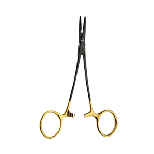 Porte-aiguille Halsey DeBakey de haute qualité, 9,5 pouces, noir/doré, pour microchirurgie vasculaire et chirurgie plastique, instruments chirurgicaux en acier allemand, certifié CE - Product Image 1