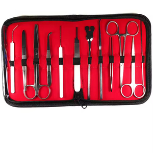 Premium Basic Minor Surgical Instrument Set Stainless Steel Manual Reusable Surgical Kit with Scissors Forceps <b>Needle</b> Holder CE - Product Image 1