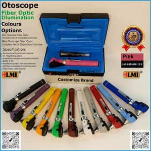 Ensemble d'instruments de diagnostic fiables à fibre optique rose, otoscope manuel léger pour usage clinique - Product Image 6