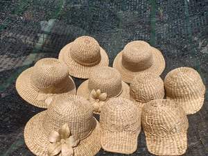 Boho Character Printed <b>Straw</b> Boater <b>Hat</b> Wide Brim Summer Beach Outdoor Sun Protection Unisex Adult Red Ribbon 3D Embroidery - Product Image 5