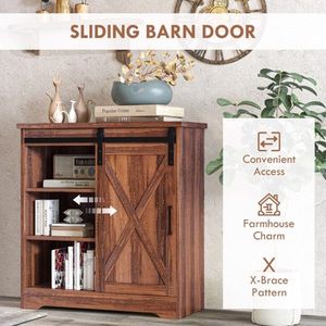 Brown <b>Kitchen</b> <b>Sideboard</b> Storage Cabinet for Living Room - Product Image 1