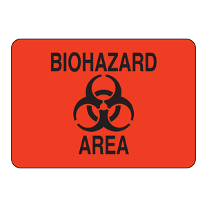 Panneau de zone à risque biologique Brady 7x10 pouces pour les zones de sécurité des laboratoires - Product Image 3
