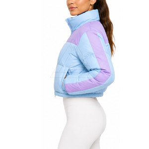 Trendy Women <b>Cropped</b> <b>Puffer</b> <b>Jacket</b> Featuring Lightweight Soft Material For Winter Outfits Travel And Outdoor Adventures - Product Image 6