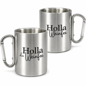 Gobelet isotherme portable en acier avec poignée mousqueton, tasse à café en métal pour randonnée, pique-nique, bière, avec logo personnalisé – Vente en gros - Product Image 5