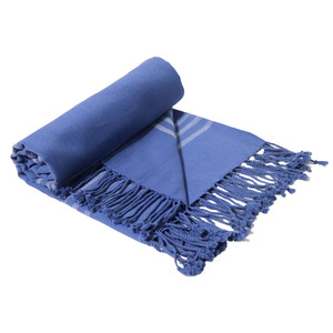 ผู้ผลิตชั้นนำของอินเดียสำหรับผ้าขนหนูชายหาดฟูตะ 100% ผ้าฝ้าย ซึมซับน้ำได้ดีเยี่ยม ลายทาง แบรนด์สั่งทำพิเศษ ยอดขายดีที่สุด - Product Image 1