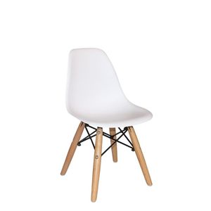 Silla de Diseño Contemporáneo de Plástico Estilo Mid-Century con Patas de Madera, Elegante Asiento para Comedor, Muebles para el Hogar - Product Image 5