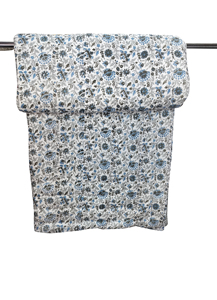 Printed Cotton <b>Quilt</b> Classic Floral Pattern All-Season Home Hotel Use Breathable Handmade Reversible Skin Friendly Woven Blanket - Product Image 1