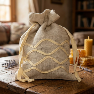 ถุงเก็บฝุ่นแบบมีเชือกผูกทำจากผ้ากระสอบป่าน R.D. กระเป๋าใส่ของแบบใช้ซ้ำได้ เป็นมิตรกับสิ่งแวดล้อม สำหรับบรรจุของขวัญ ใช้ในชีวิตประจำวัน - Product Image 2