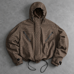 Veste coupe-vent unisexe sportive rétro en toile personnalisable pour l'hiver, idéale pour les détaillants de mode américains, fournisseur à faible MOQ - Product Image 6